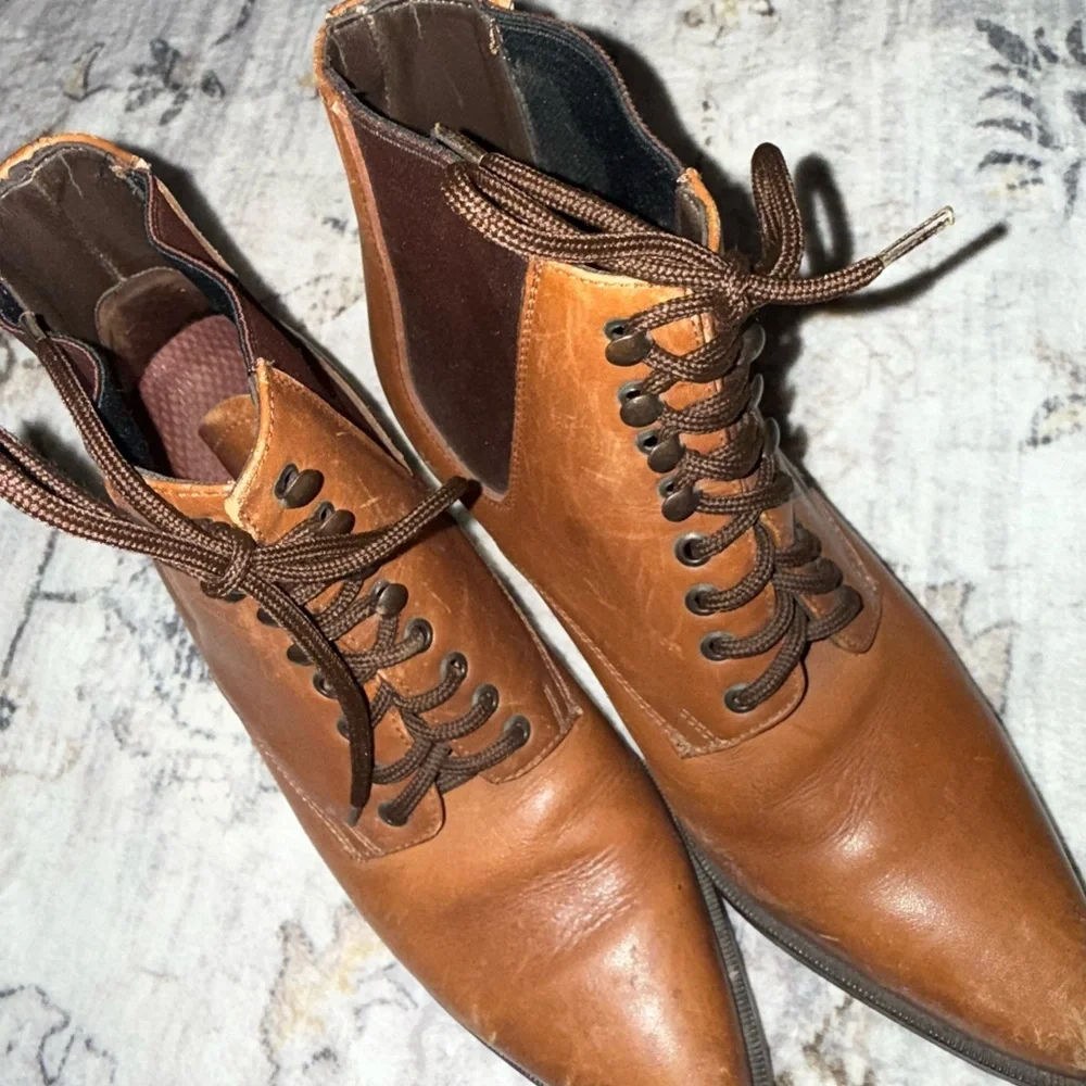 Vintage Brown DINGO Leather Women's Ankle Boots - Picture 7 of 7